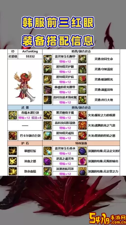 DNF狂战士武器附魔示意图