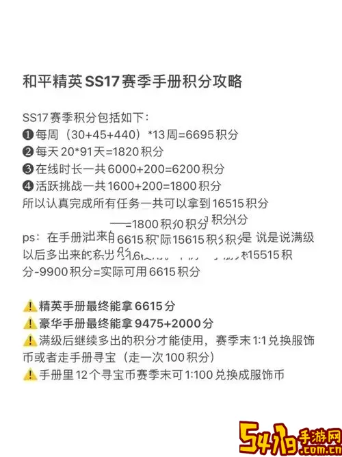 和平精英赛季手册积分示意图