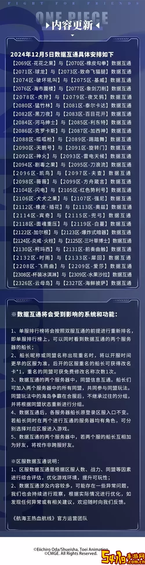 2023年航海王热血航线开服时间表及列表解析图2